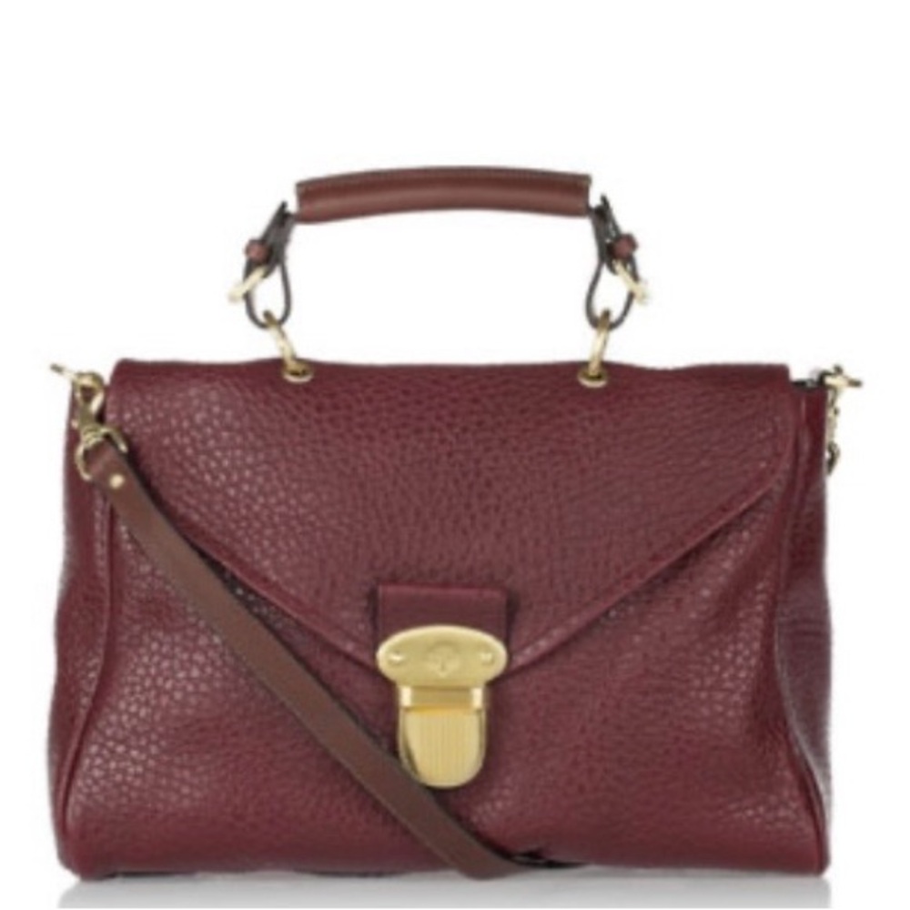 Mulberry Polly Push Leather Satchel with Removable Adjustable Strap